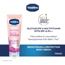 Vaseline Soft Glow Gluta Vitamin Body Serum SPF20 dengan Niacinamide